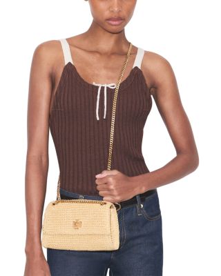 Tory Burch Kira Turnlock Straw Shoulder Bag | Bloomingdale's Handbags