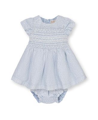 Girls' Linen Smocked Puff Sleeve Dress - Baby