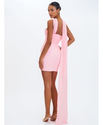  Olivia Strapless Crossover Mini Dress