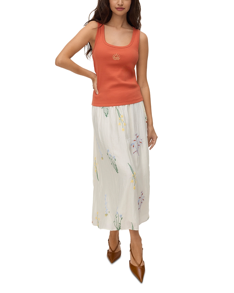 Vero Moda Embroidered Maxi Skirt