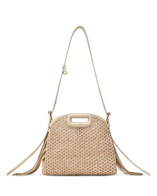 Miss M Mini Leather Mesh Crossbody Bag