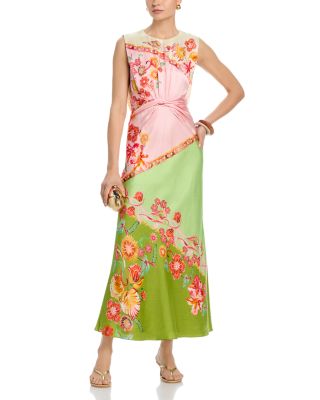 saloni gold dress Michelle Dress in Palladium Gold main image 0