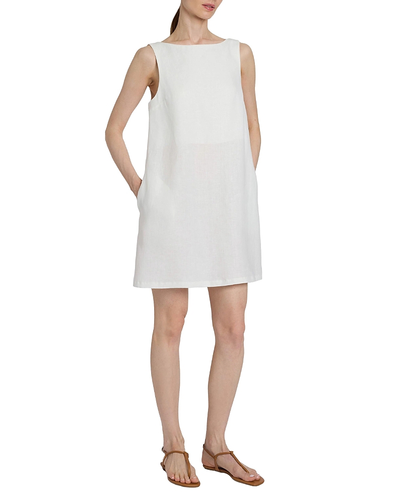 Santorelli Jaclyn Sleeveless Shift Linen Dress