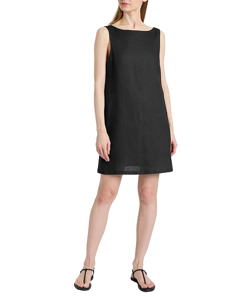 Santorelli Jaclyn Sleeveless Shift Linen Dress