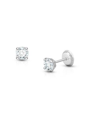 Girls' 14K Gold Crystal Birthstone Stud Earrings - Baby, Little Kid, Big Kid