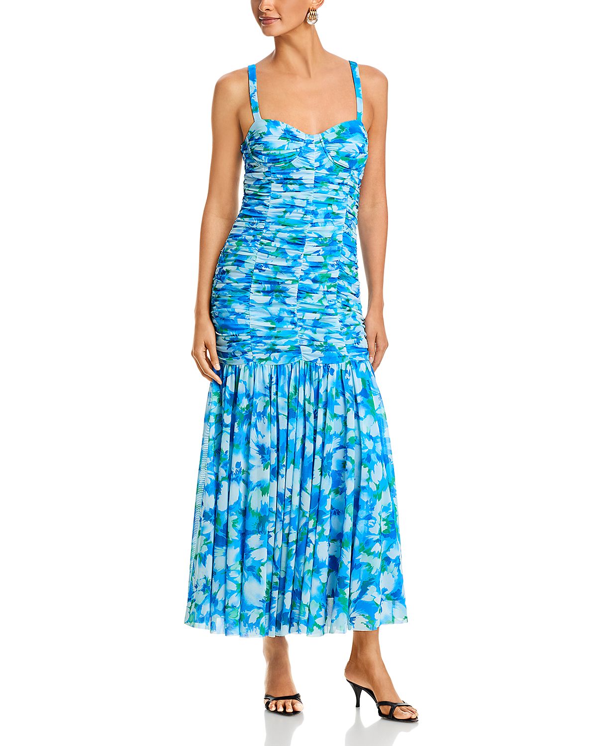 Aqua Floral Maxi Dress - Exclusive