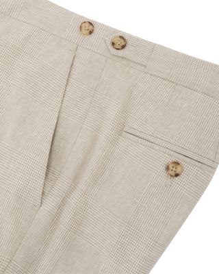 Cheltenham Tailored Fit Oatmeal Suit Trousers