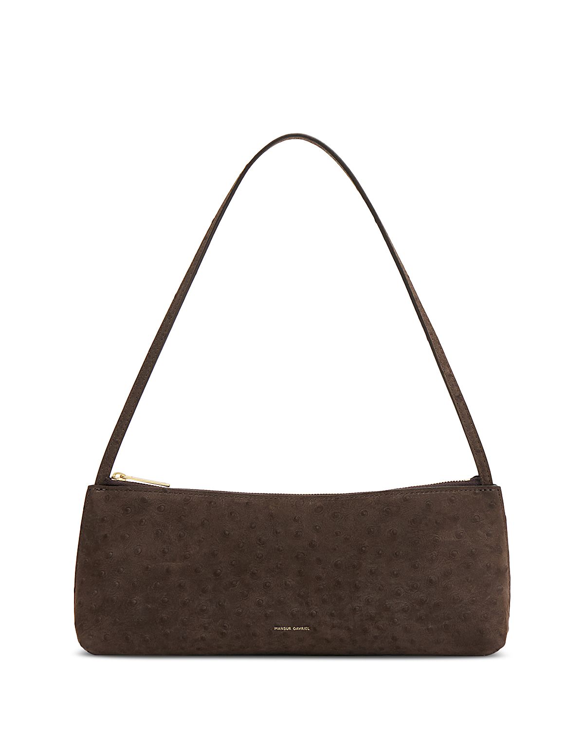 Mansur Gavriel Gaia Embossed Leather Baguette Shoulder Bag