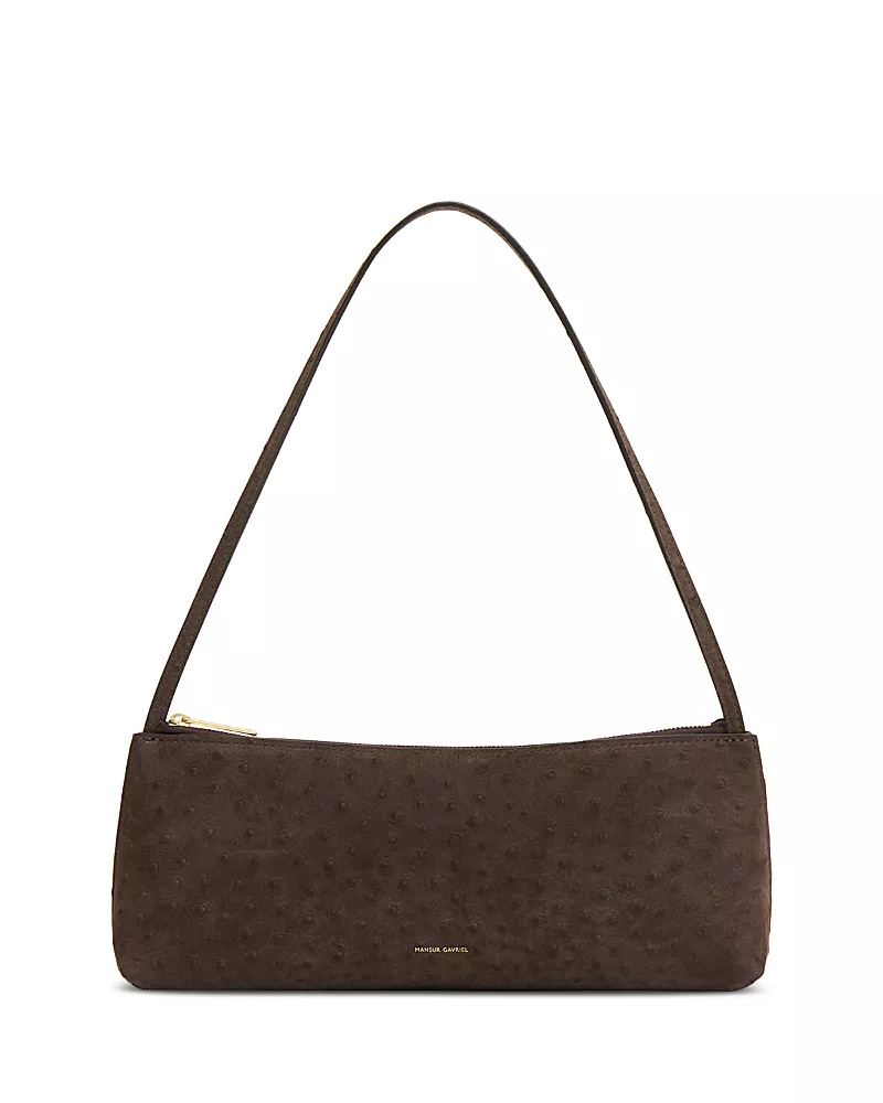 Mansur Gavriel Gaia Embossed Leather Baguette Shoulder Bag
