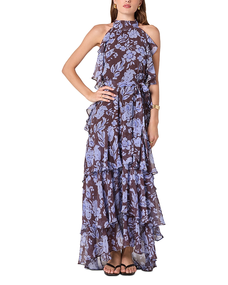 Astr the Label Lae Halter Ruffled Dress