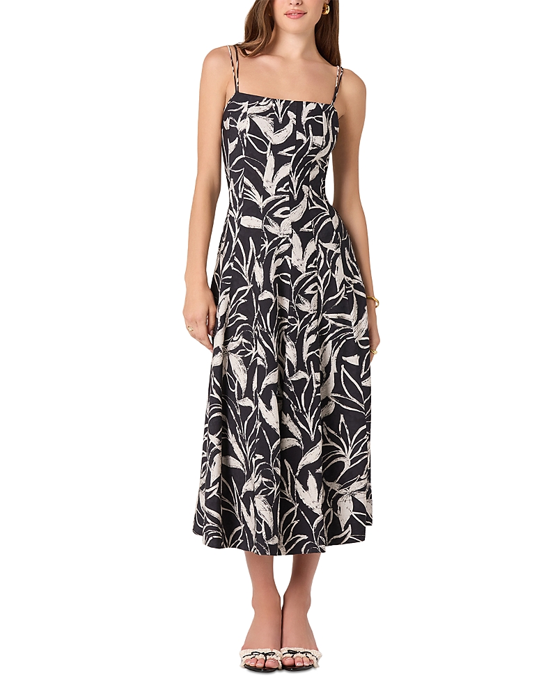Astr the Label Sleeveless Floral Print Midi Dress