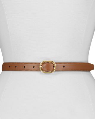 Women's Stitched Semi Feather Edge Leather Belt