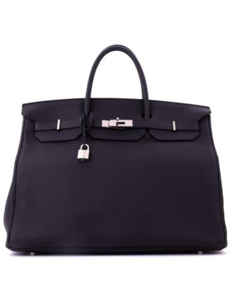 Birkin 40 Handbag Black Togo with Palladium Hardware