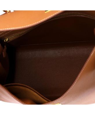 Kelly 32 Handbag Brown Courchevel with Gold Hardware
