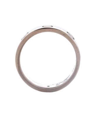  Love Wedding Band 1 Diamond Ring 18K White Gold with Diamond