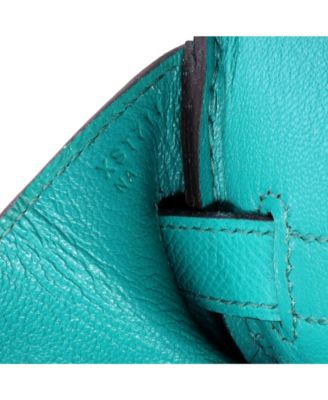 Birkin 30 Handbag Blue Epsom with Palladium Hardware