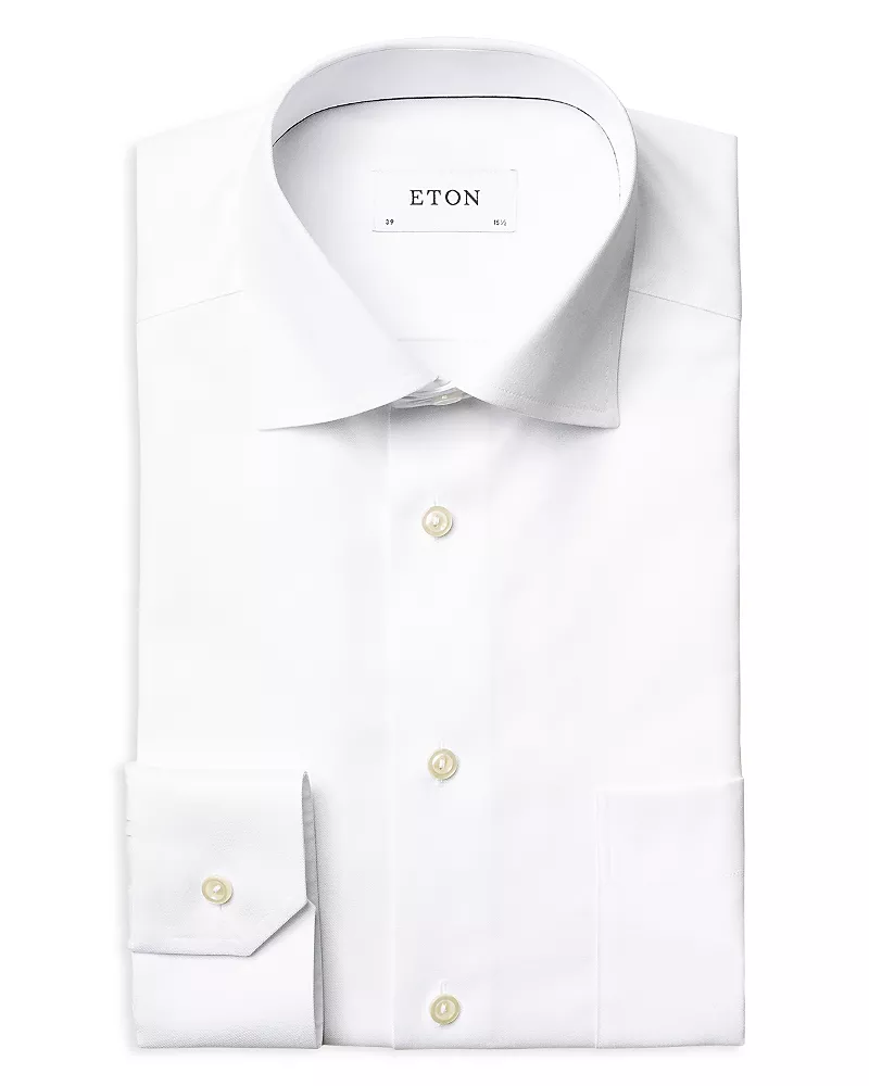 Eton Classic Fit Solid Signature Twill Shirt