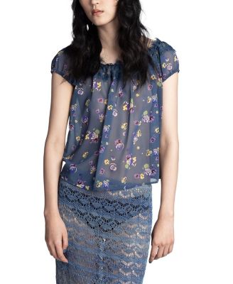  Night Blooming Chiffon Top