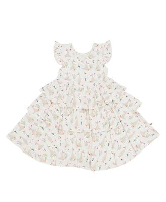 Girls' Bamboo Ruffle Layered Dress - Little Kid, Big Kid