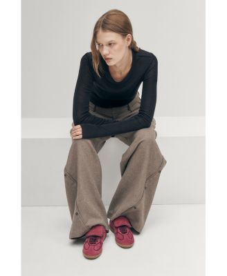 Women's TB 490 Club Suede Raspberry Leather Sneakers