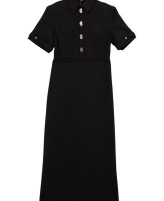  Techno Shirt Dress with Gold Hardware