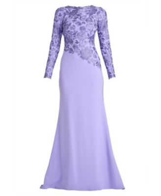  Kisha Embroidered Crepe Gown