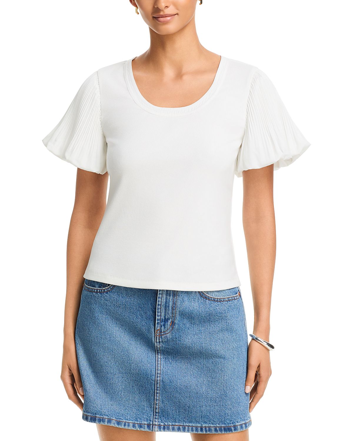 T Tahari Scoop Neck Top