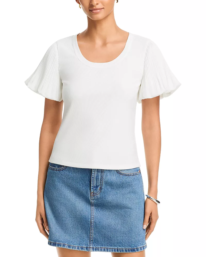 T Tahari Scoop Neck Top