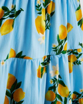 Aqua Girls' Lemon Dress, Little Kid, Big Kid - Exclusive - Blue - Size 6