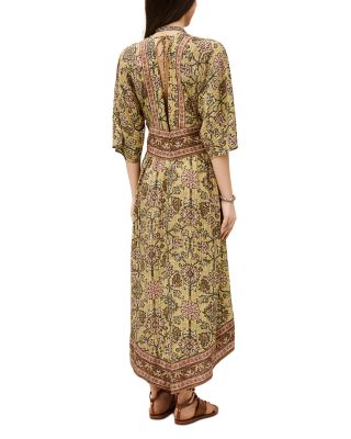 chinese dress ladies Eileen Floral Wrap Lace-Up Blouse & Maxi Skirt Set main image 0