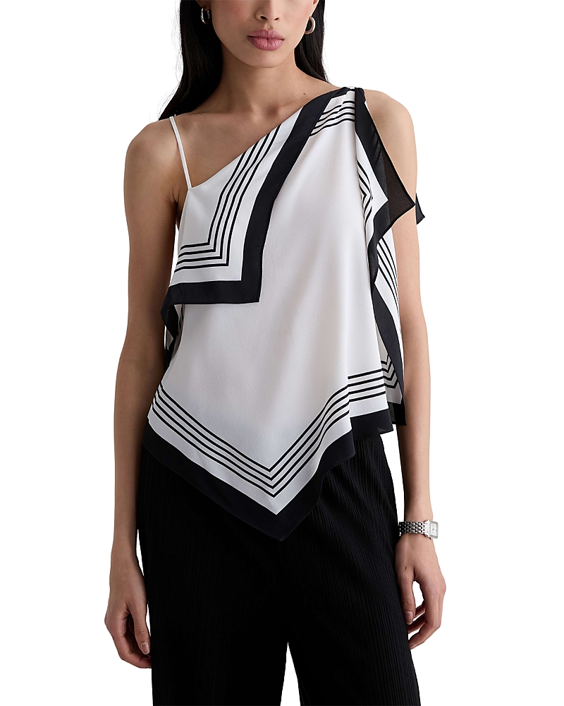 Ag Border Print Scarf Top