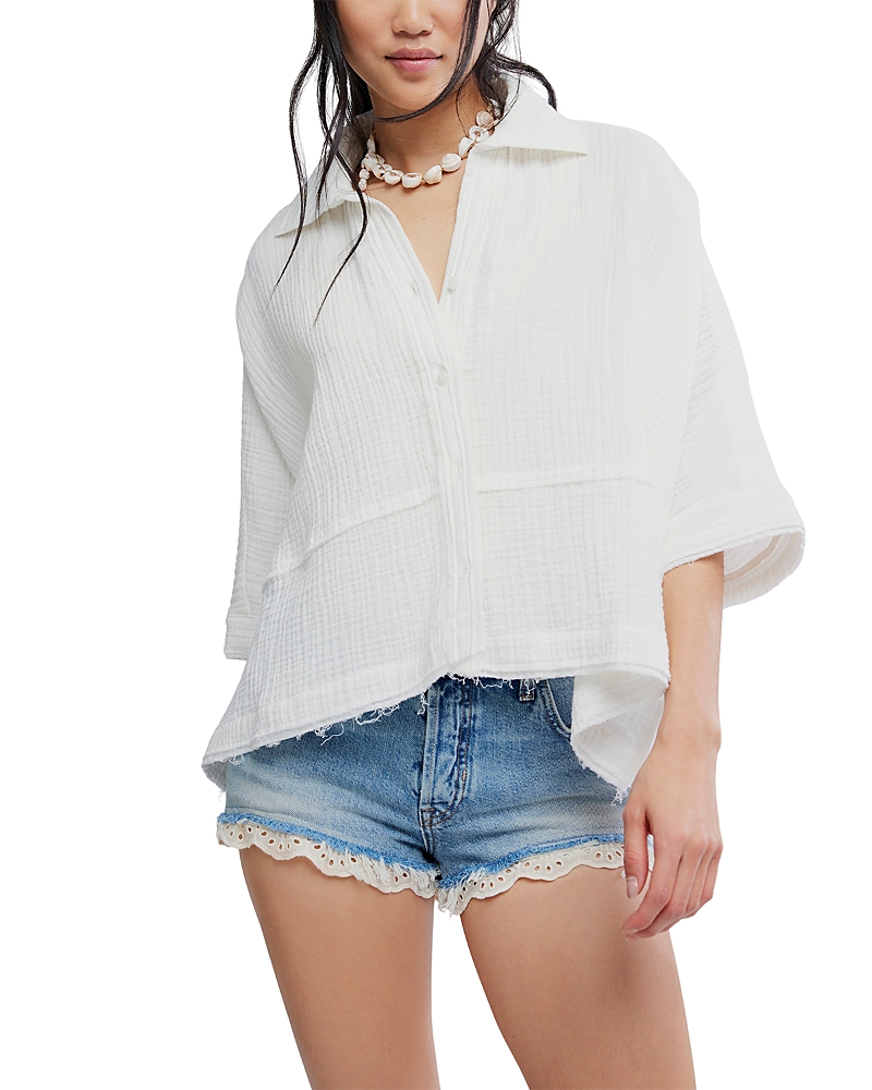 Free People Happy Days Collared Top
