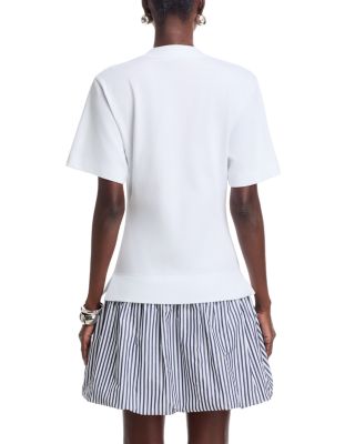 Mixed Media Faille Tee Dress