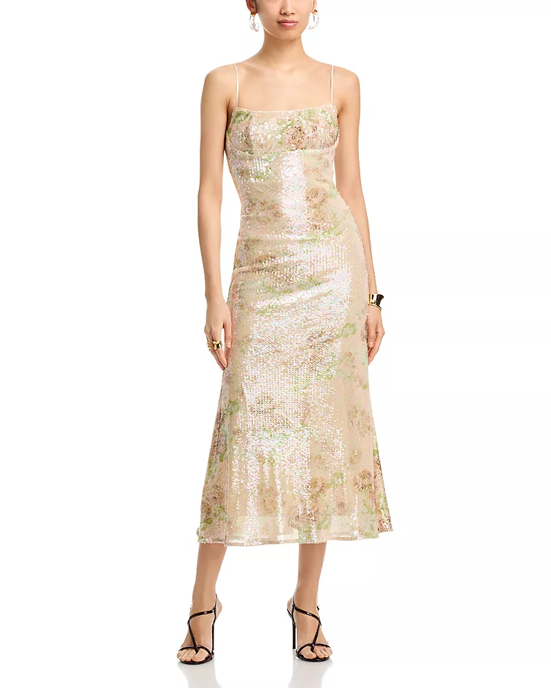 Bardot Adoni Sequin Mesh Midi Dress