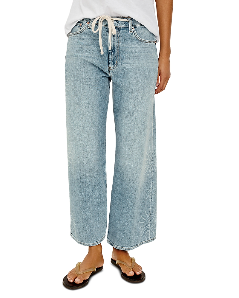 Rails Angeleno High Rise Drawstring Crop Jeans in Soleil