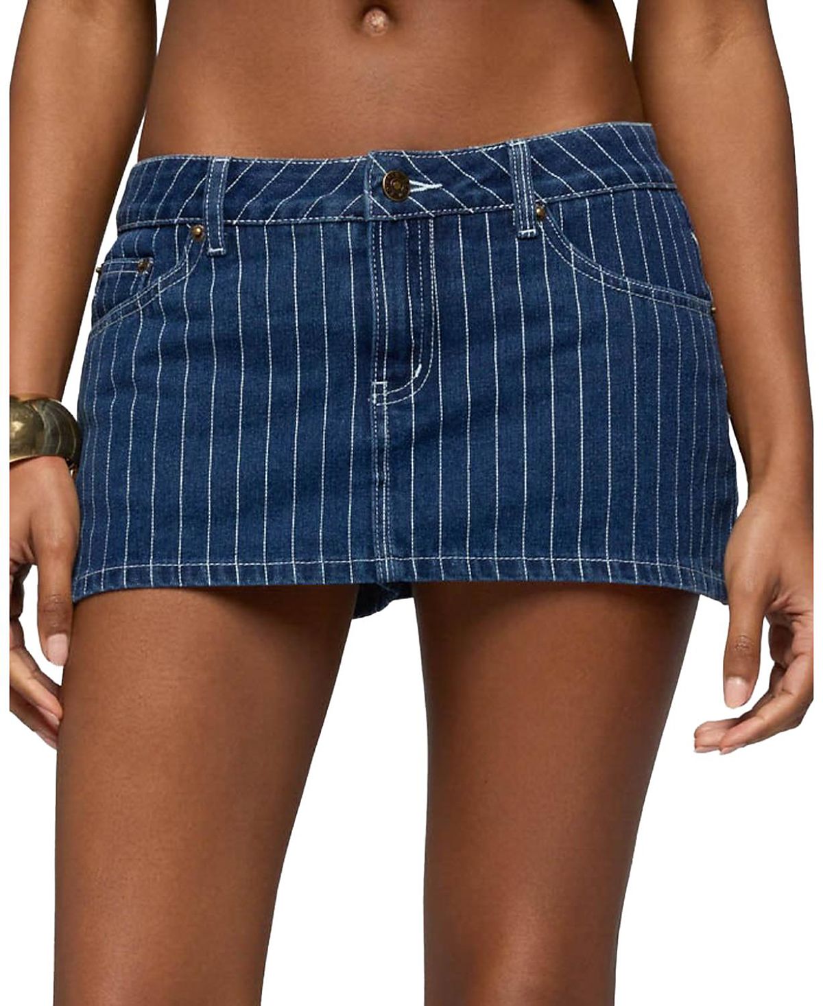 Edikted Camelia Denim Mini Skort
