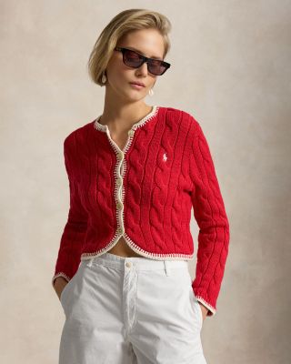 Cable Knit Cropped Cardigan