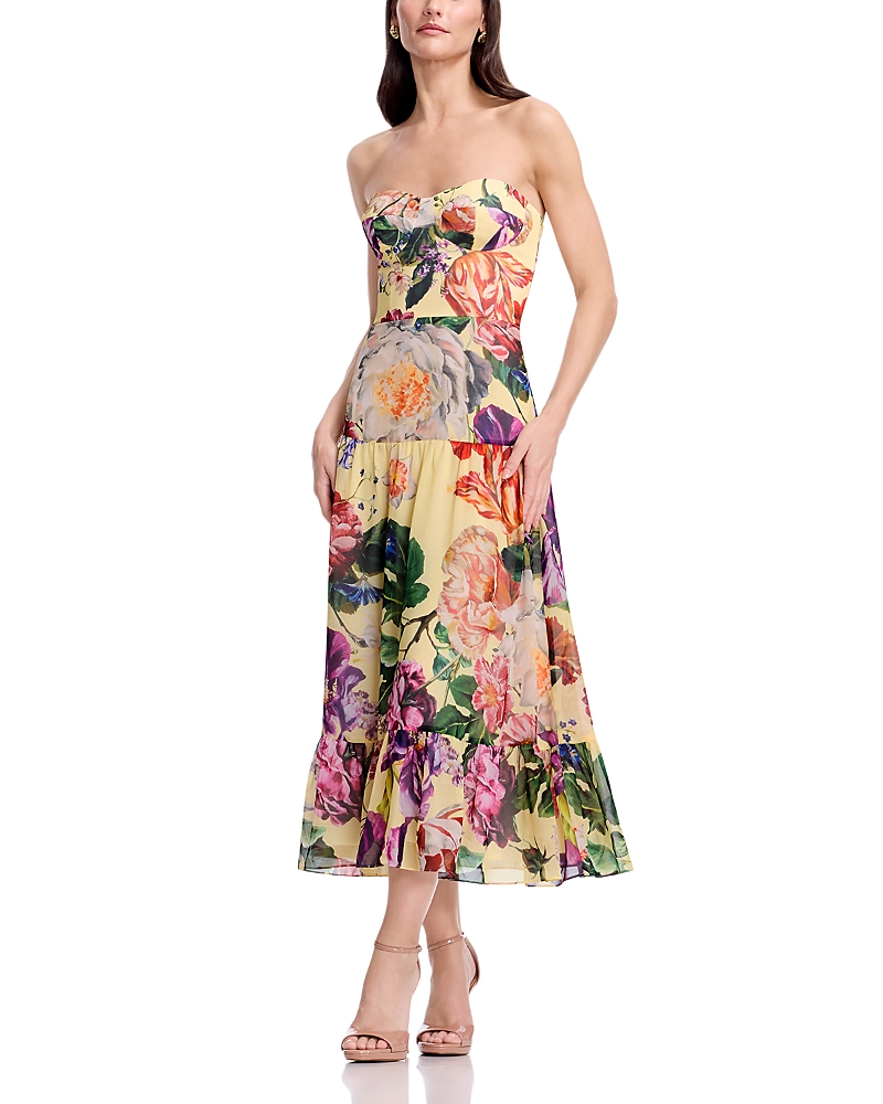 Dress the Population Prescott Strapless Sweetheart A Line Tiered Dress