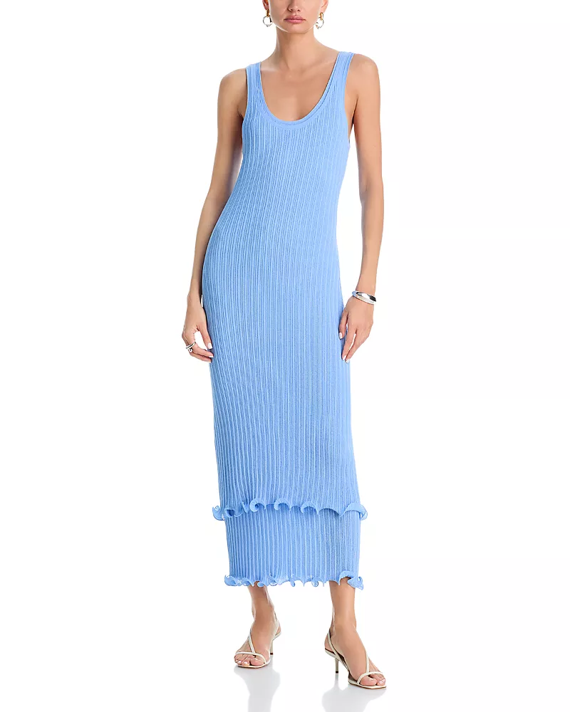 Aqua Double Layer Knit Dress - Exclusive