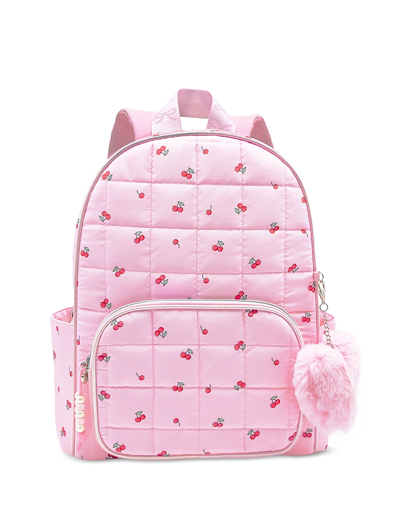 Omg Accessories Girls' Cherry Quilted Large Backpack - Ages 6