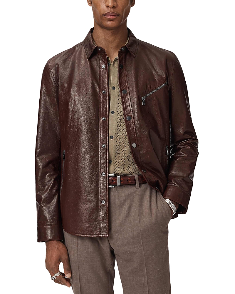 John Varvatos Kadd Leather Shirt