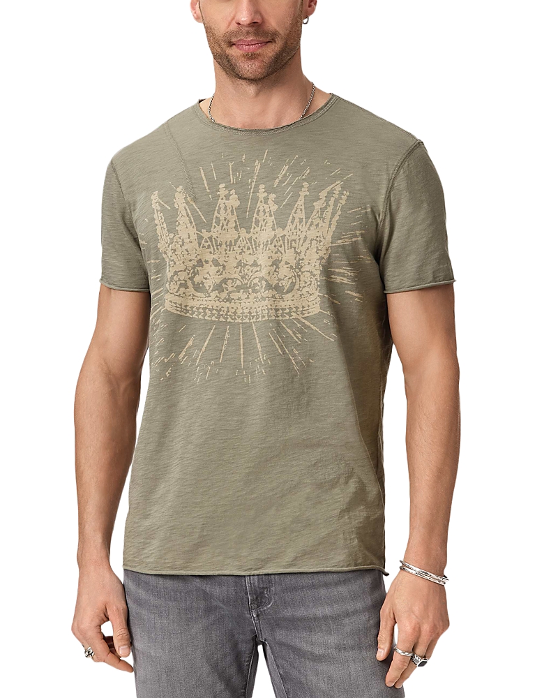 John Varvatos Raw Edge Shoulder Detail Tee