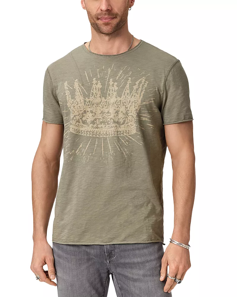 John Varvatos Raw Edge Shoulder Detail Tee