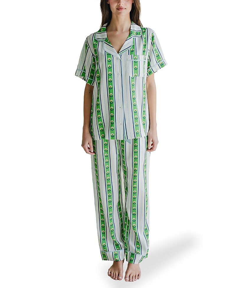 Katie Kime Garden Stripe Pajama Pants Set