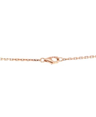  3 Diamonds Love Pendant Necklace 18K Rose Gold and Diamonds, 18.5"