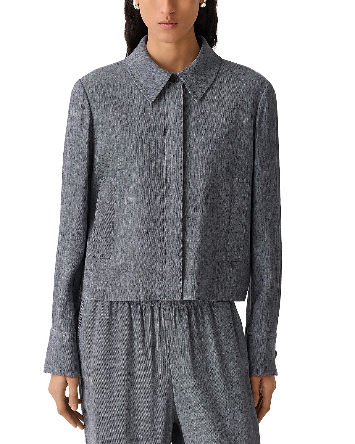 Theory Cropped Denim Jacket