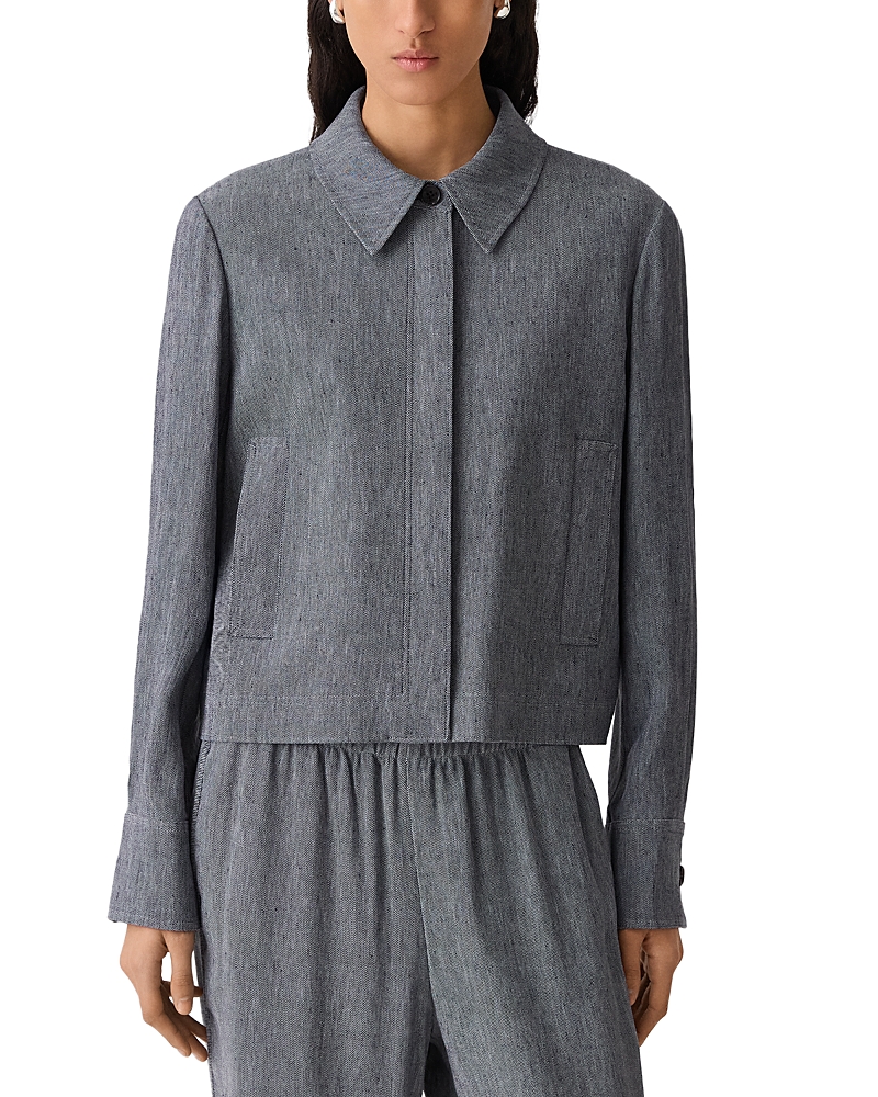 Theory Cropped Denim Jacket