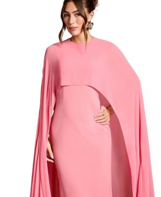 Cape Sleeve Maxi Dress