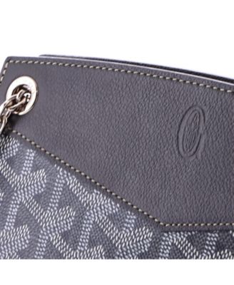  Mini Structured Rouette Chain Shoulder Bag Coated Canvas