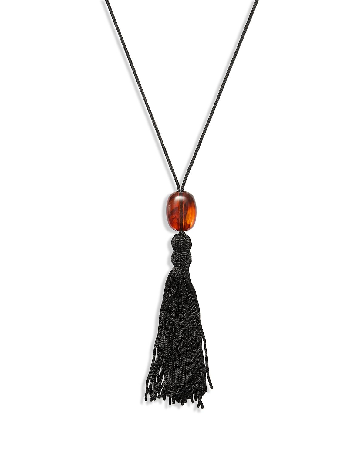Aqua Tassel Cord Necklace, 44 - Exclusive